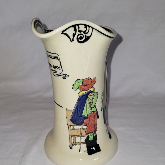 Royal Doulton - New Cavalier Jug "Ever Drink Ever Dry" Pitcher 7" tall - Ex Cond - Picture 1 of 7